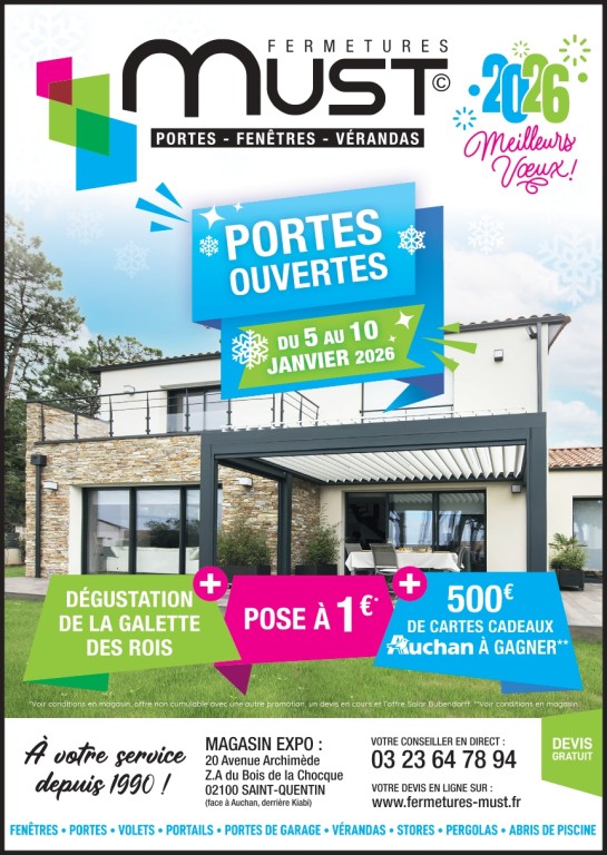 Portes ouvertes de janvier chez Fermetures Must Saint-Quentin